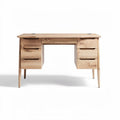 Houten bureau met lades 120 x 60 x 75 cm voor kantoor of studeerkamer