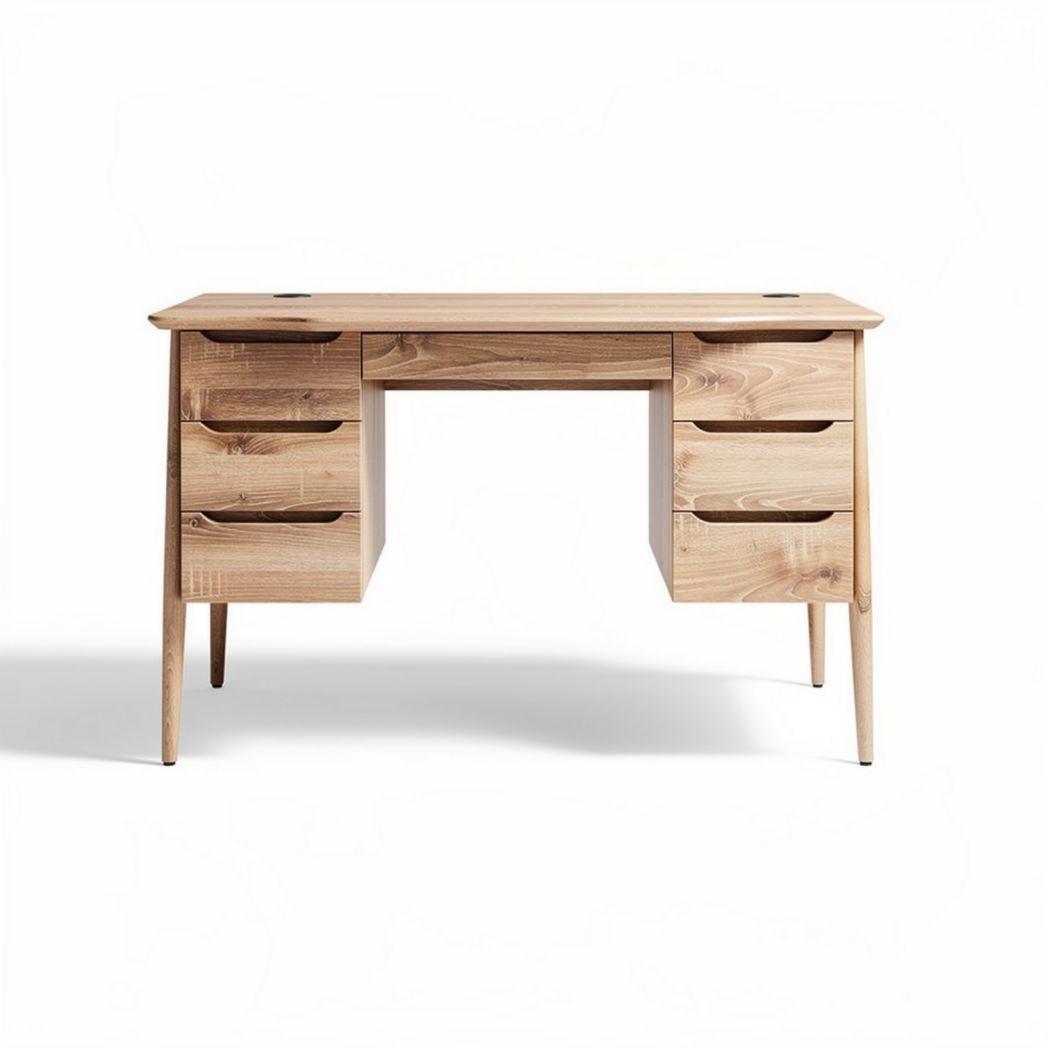 Houten bureau met lades 120 x 60 x 75 cm voor kantoor of studeerkamer