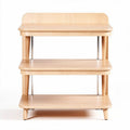 Houten open kast met twee planken en metalen poten 60 x 30 x 80cm